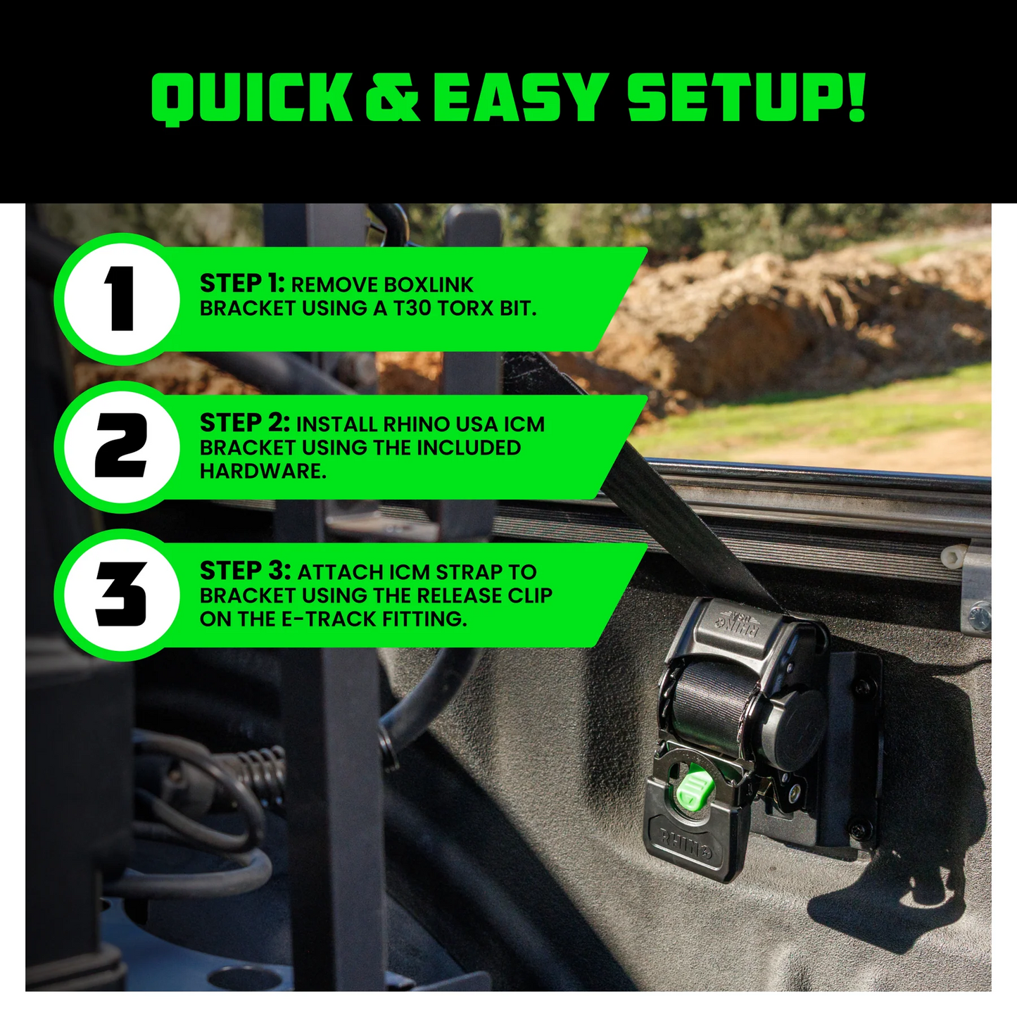 Bed-Mounted Retractable Ratchet Straps (Ford Trucks)